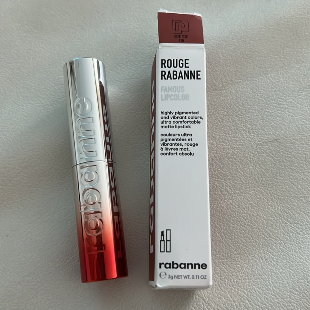 Rabanne Famous Lipcolor Matte Lipstick shade 110 Idee fixe brand new lip stick
